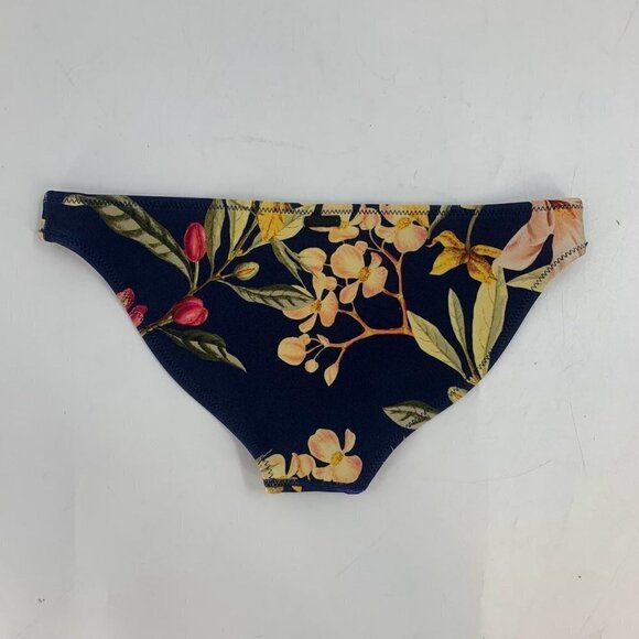 Triangl Delphine Neoprene Scuba Swimwear Navy Blue Floral Bikini Bottom Size M - Picture 2 of 11